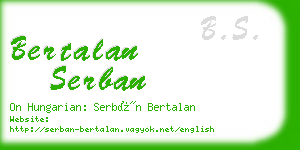bertalan serban business card